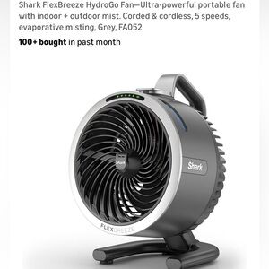 Shark FlexBreeze Gray Portable Fan